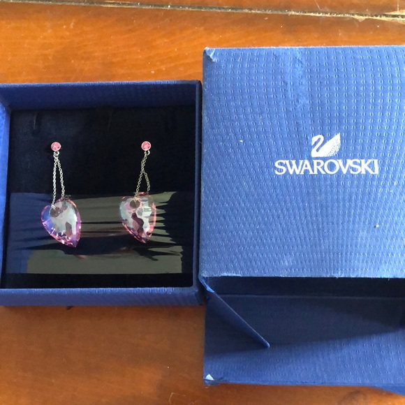 Swarovski Jewelry - Swarovski earrings - never used . New in box -Pink